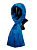 Капюшон пуховой женский U 121031 (ярко-синий 5060)