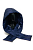 Капюшон пуховой женский U 121031 (темно-синий 5039)